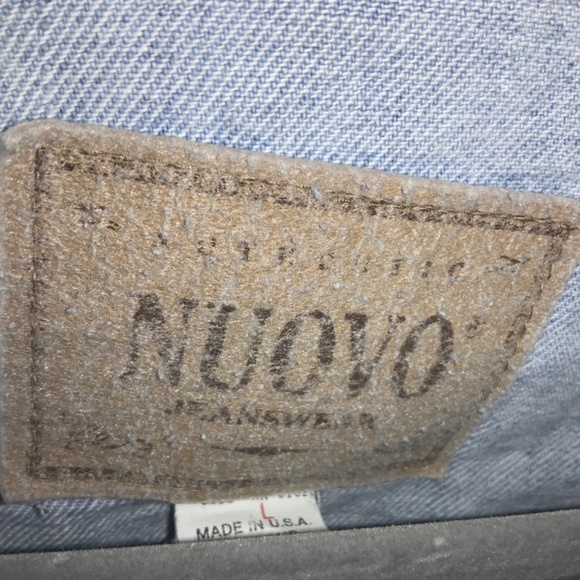 Nuovo Jeanswear Denim Jacket sz L light wash distressed 80s 90s trucker - Picture 3 of 12